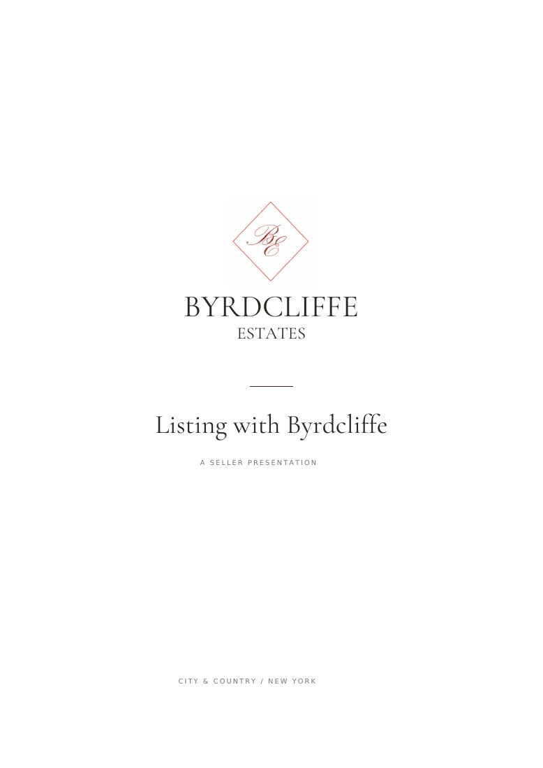 Listing with Byrdcliffe — seller presentation cover